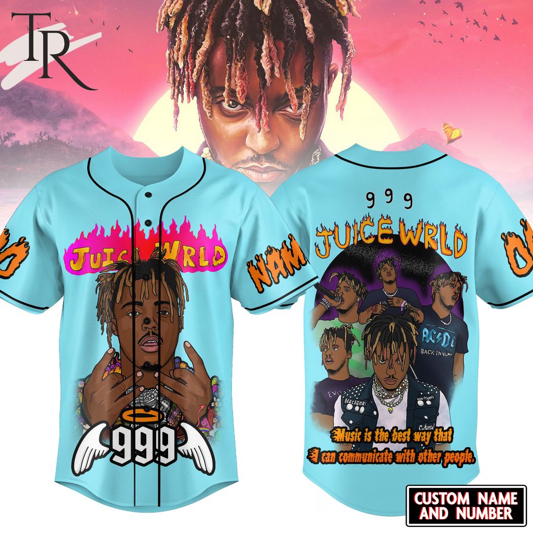 Juice Wrld 999 Music Is The Best Way That I Can Communicate With Other People Custom Baseball Jersey