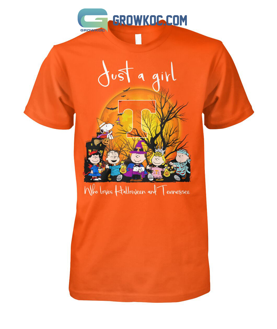 Just A Girl Who Loves Halloween And Tennessee T Shirt