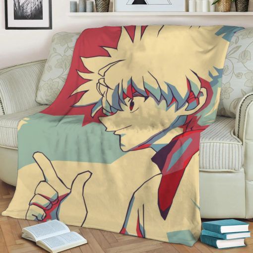Killua Hunter x Hunter Retro art Anime Japan Best Seller Fleece Blanket Gift For Fan, Premium Comfy Sofa Throw Blanket Gift H99