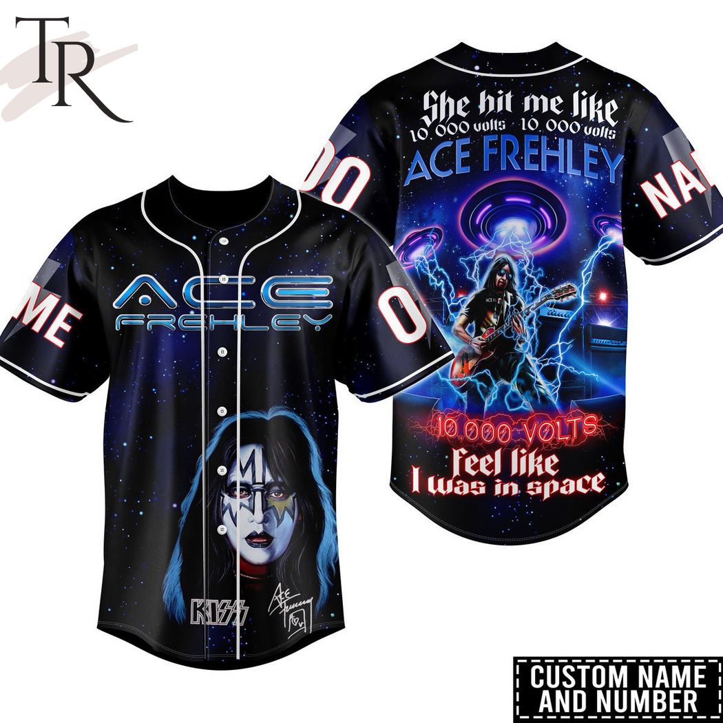 Kiss Band Ace Frehley Custom Baseball Jersey