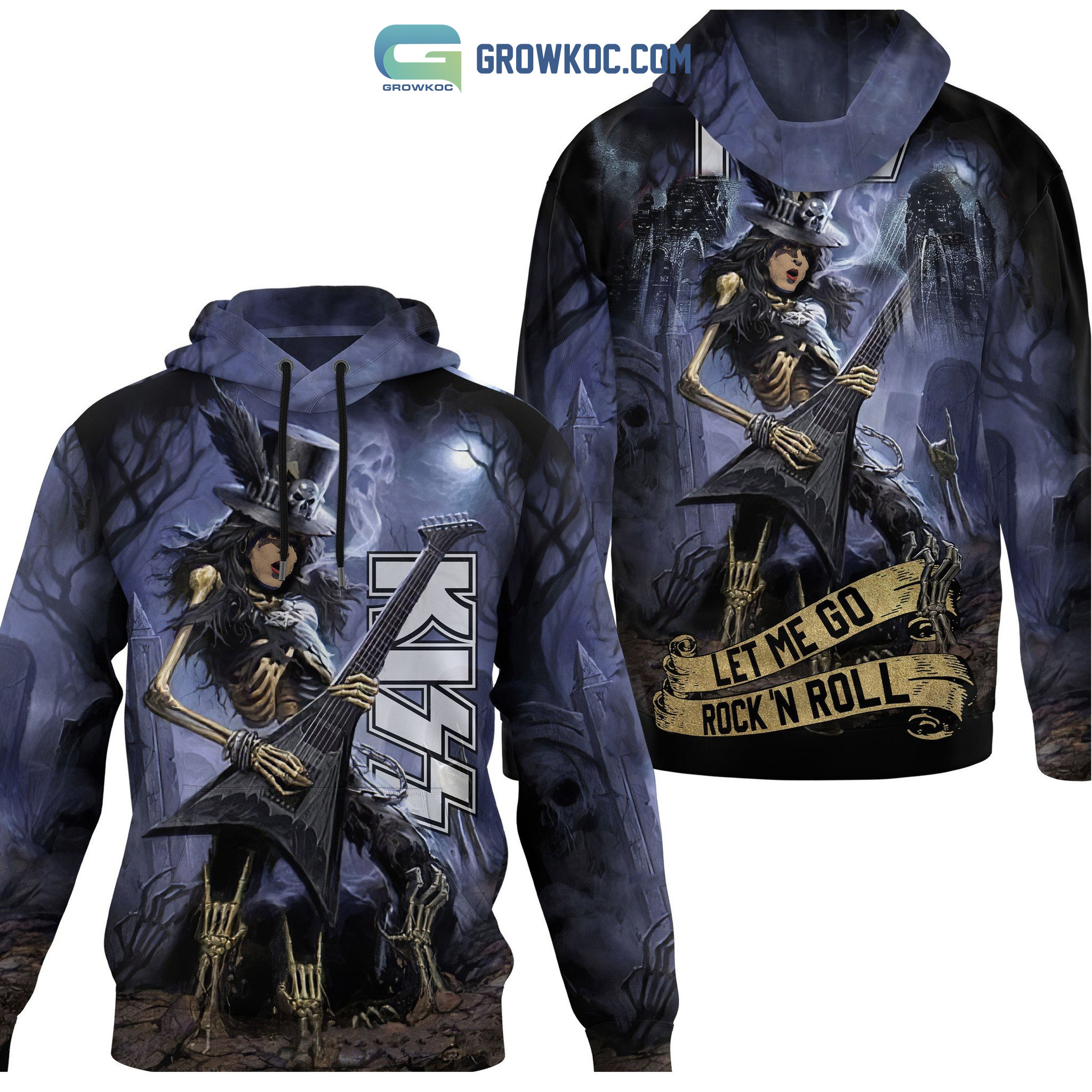 Kiss Band Let Me Go Rock'n Roll Halloween Hoodie T Shirt