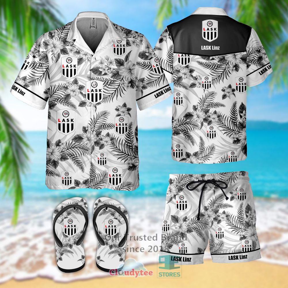 LASK Linz Hawaiian Shirt, Short, Flip-Flops