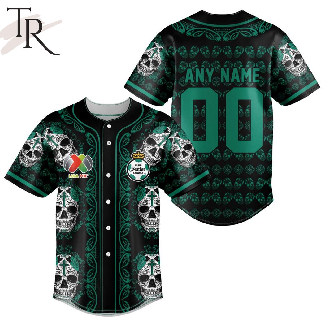 LIGA MX Club Santos Laguna Special Dia De Muertos Design Baseball Jersey