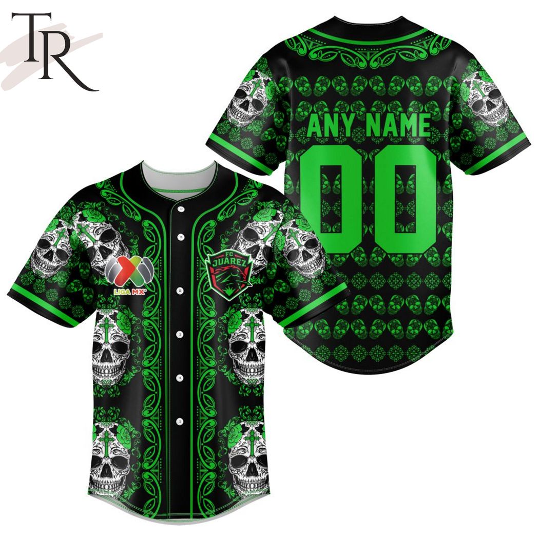 LIGA MX FC Juarez Special Dia De Muertos Design Baseball Jersey