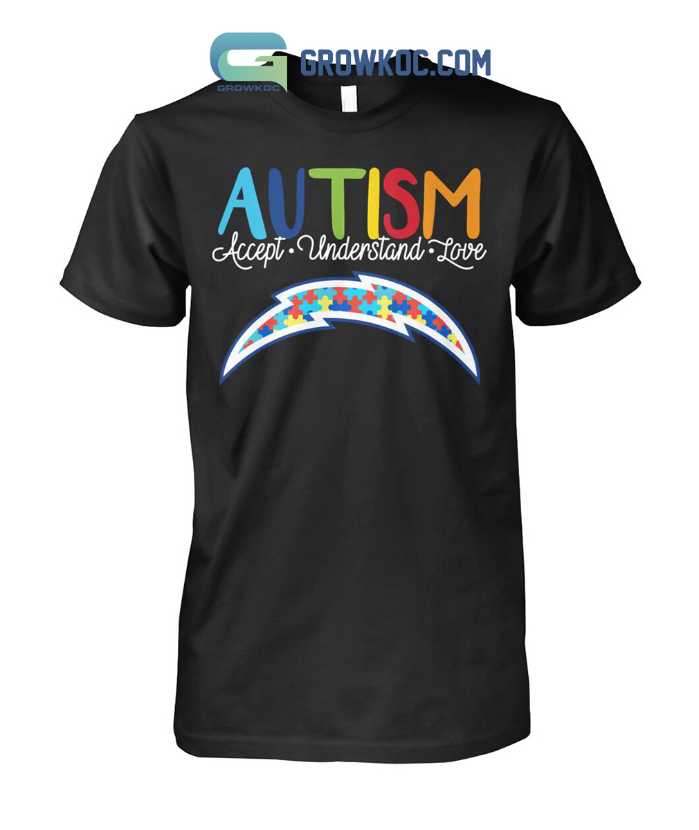 Los Angeles Chargers NFL Autism Awareness Accept Understand Love Shirt
