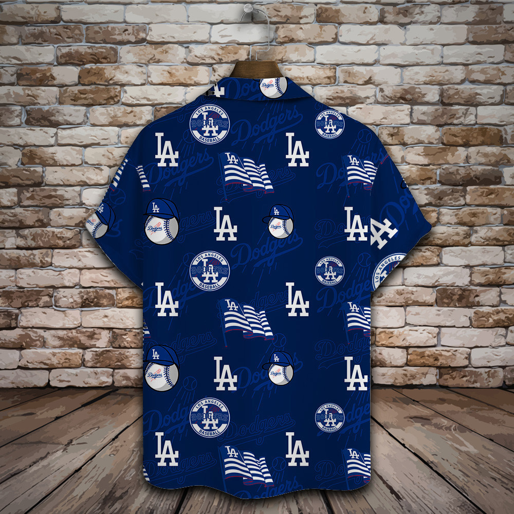 Los Angeles Dodgers Major League Baseball Simple Pattern 3D Print Hawaiian Shirt MAY1
