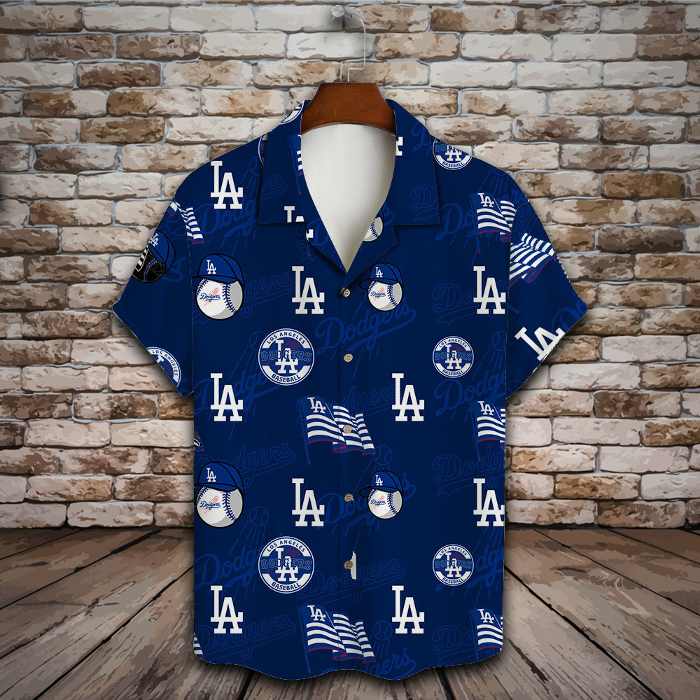 Los Angeles Dodgers Major League Baseball Simple Pattern 3D Print Hawaiian Shirt MAY1