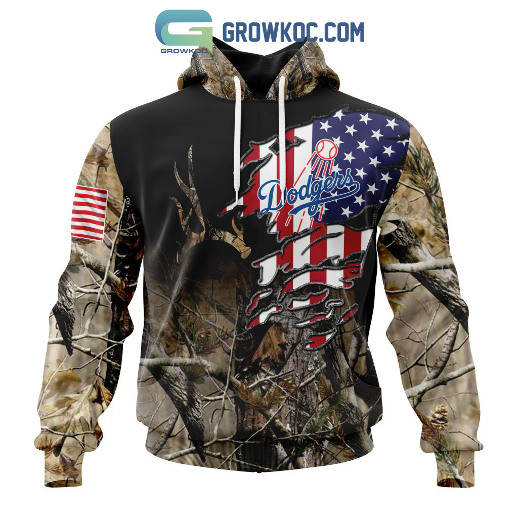 Los Angeles Dodgers MLB Special Camo Realtree Hunting Hoodie T Shirt