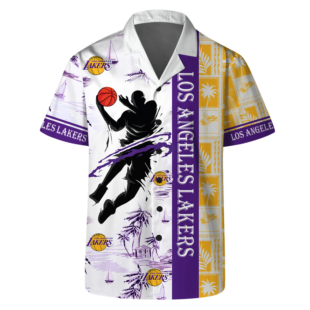 Los Angeles Lakers National Basketball Association AOP Hawaiian Shirt V3 NBA Pattern