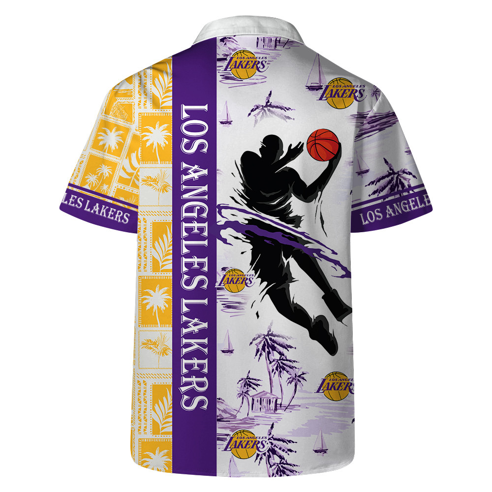Los Angeles Lakers National Basketball Association AOP Hawaiian Shirt V3 NBA Pattern