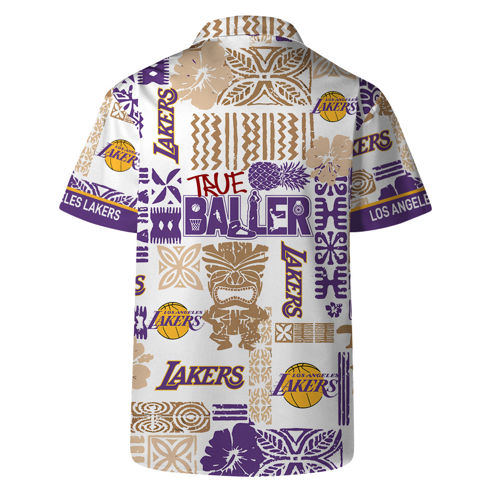 Los Angeles Lakers National Basketball Association Hawaiian Set Floral V3 NBA Pattern