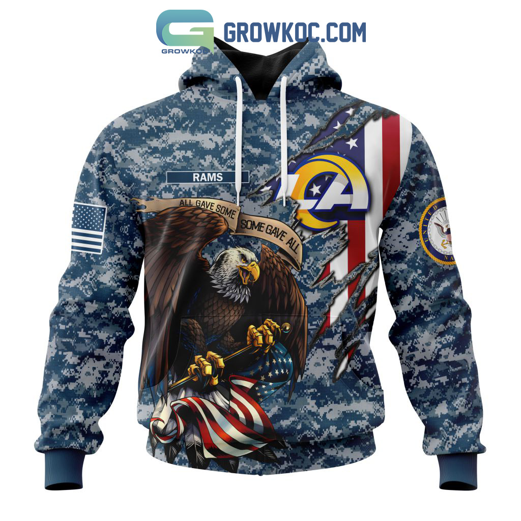 Los Angeles Rams NFL Honor US Navy Veterans All Gave Some Some Gave All Personalized Hoodie T Shirt