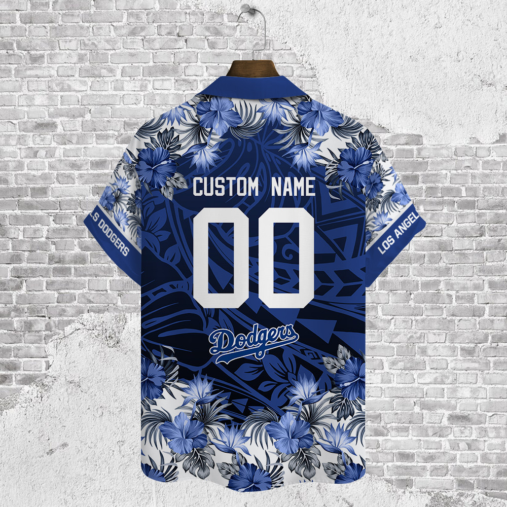 Los Angels Dodgers MLB Flower Pattern Summer Custom Hawaiian Shirt Baseball Pattern