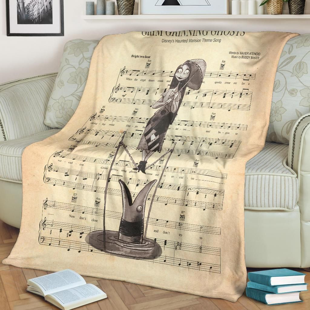 Lyric Grim Grinning Ghost Sally Best Seller Fleece Blanket Gift For Fan, Premium Comfy Sofa Throw Blanket Gift H99