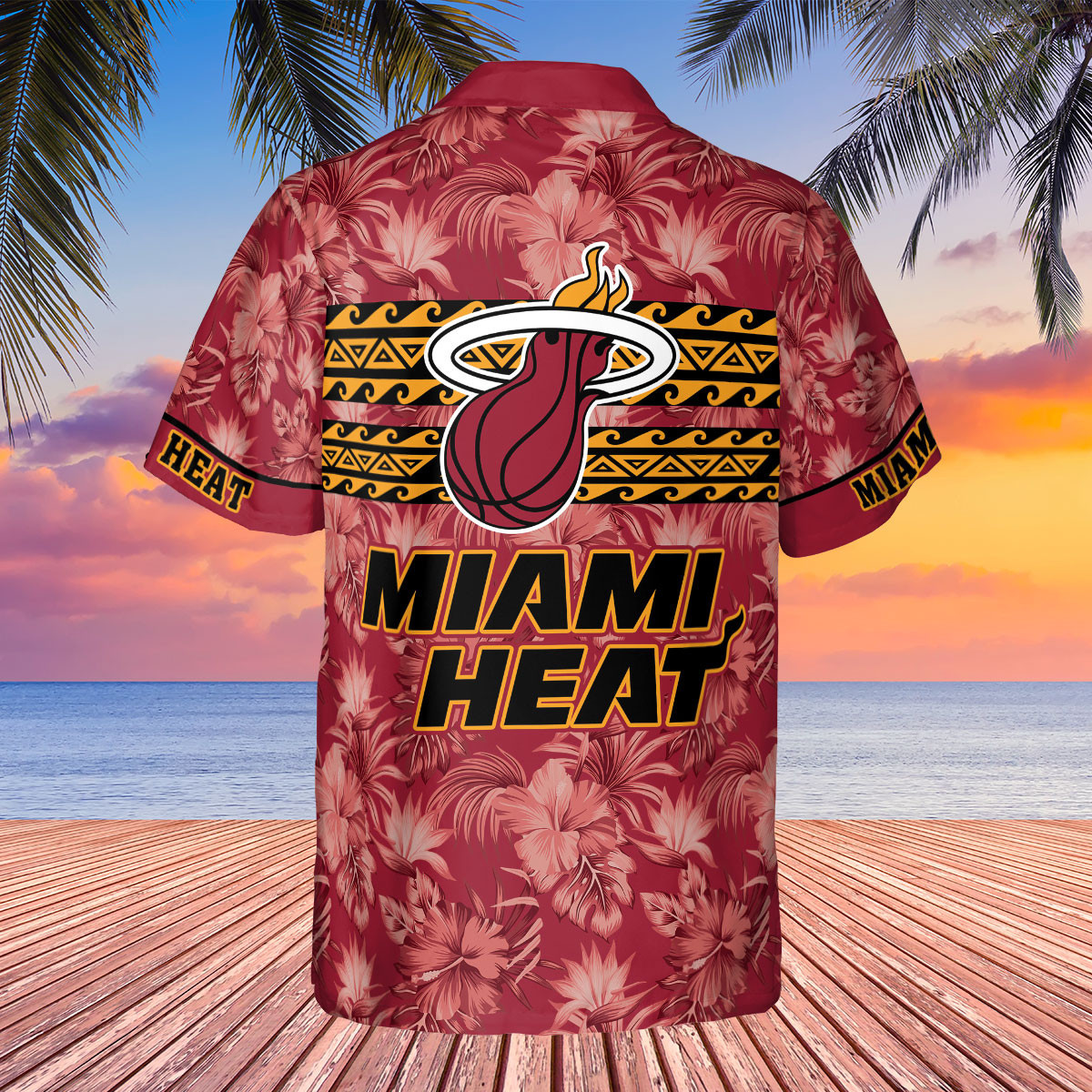 Miami Heat National Basketball Association 2023 Hibiscus Pattern AOP Hawaiian Shirt SH1FI