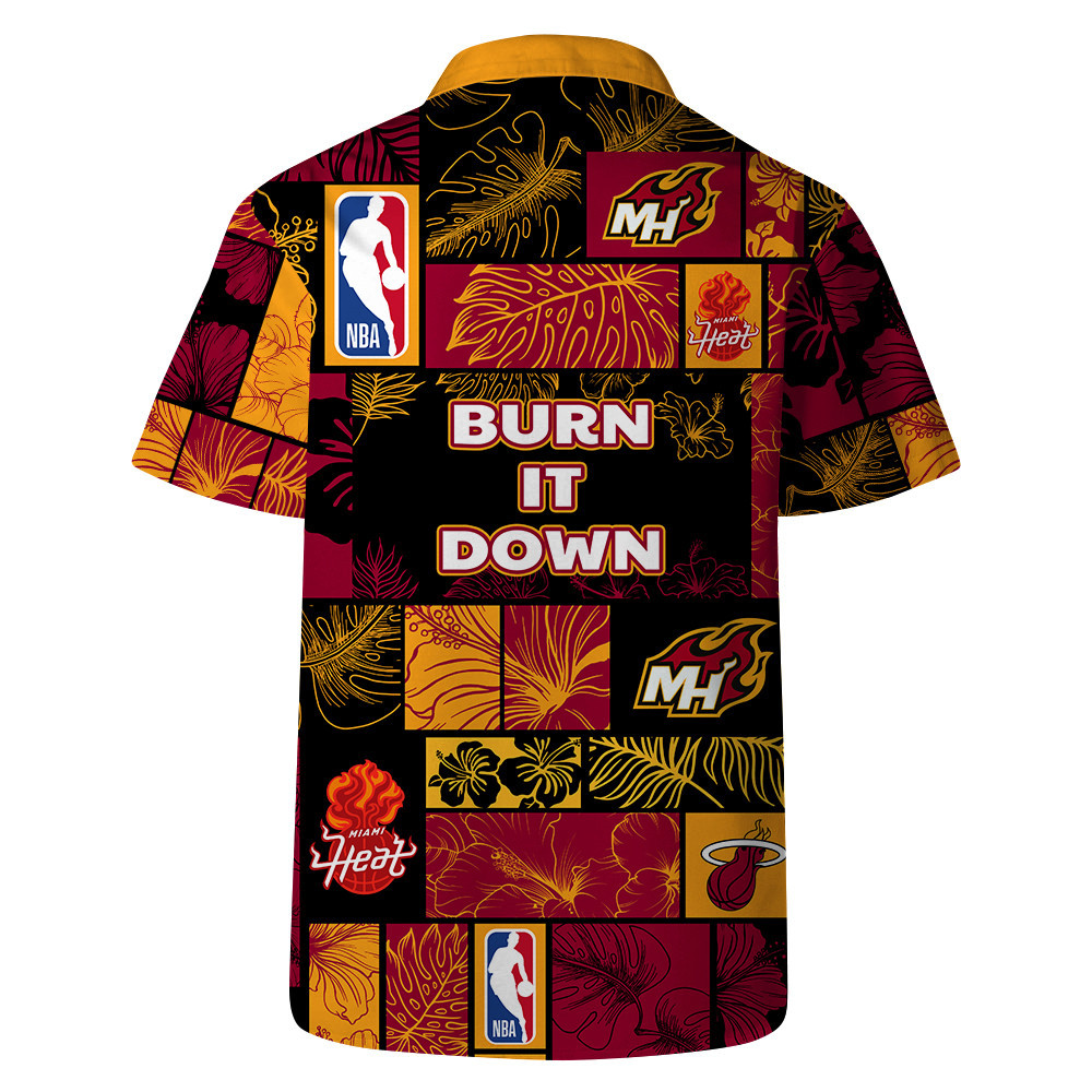 Miami Heat National Basketball Association AOP Hawaiian Shirt V2 NBA Pattern