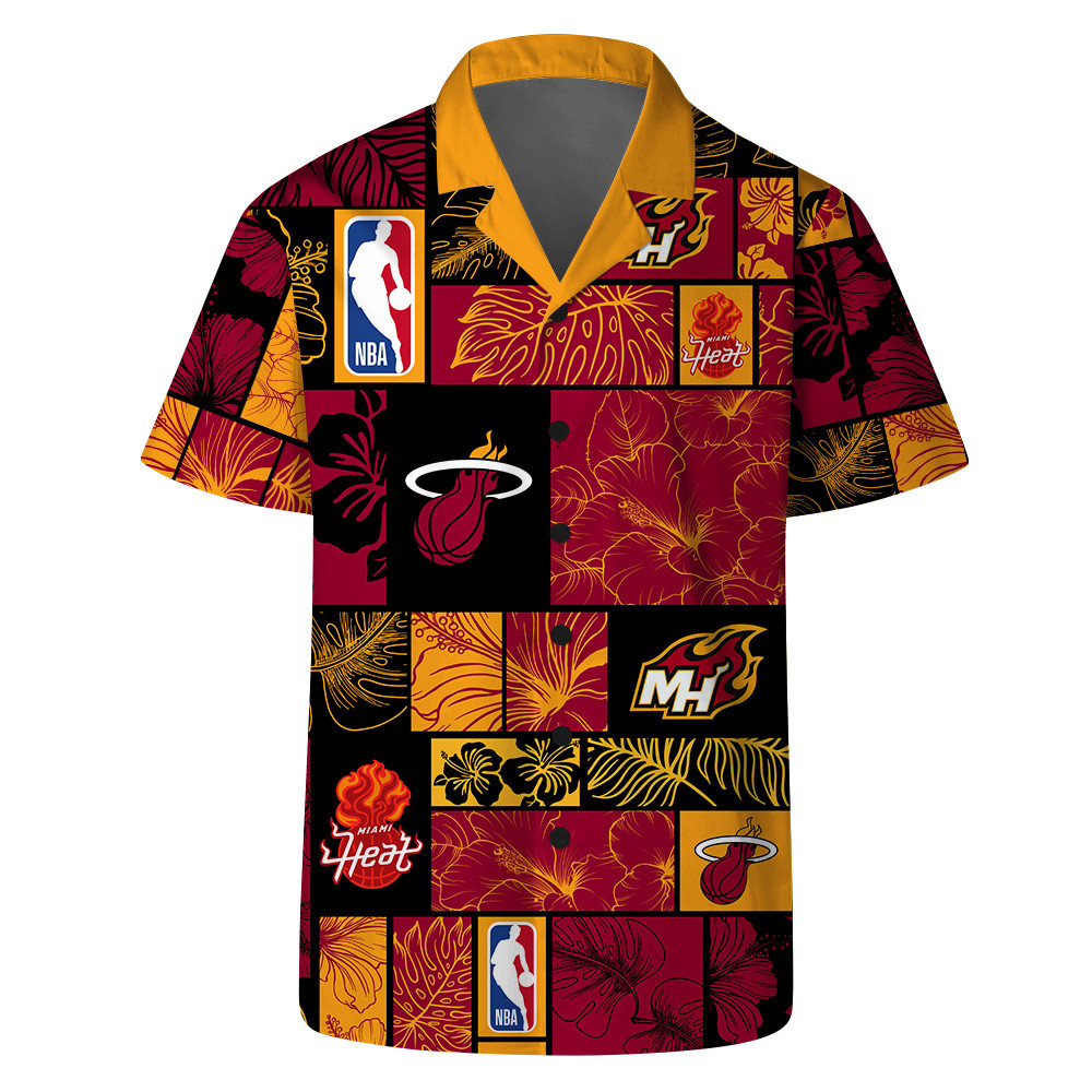 Miami Heat National Basketball Association AOP Hawaiian Shirt V2 NBA Pattern