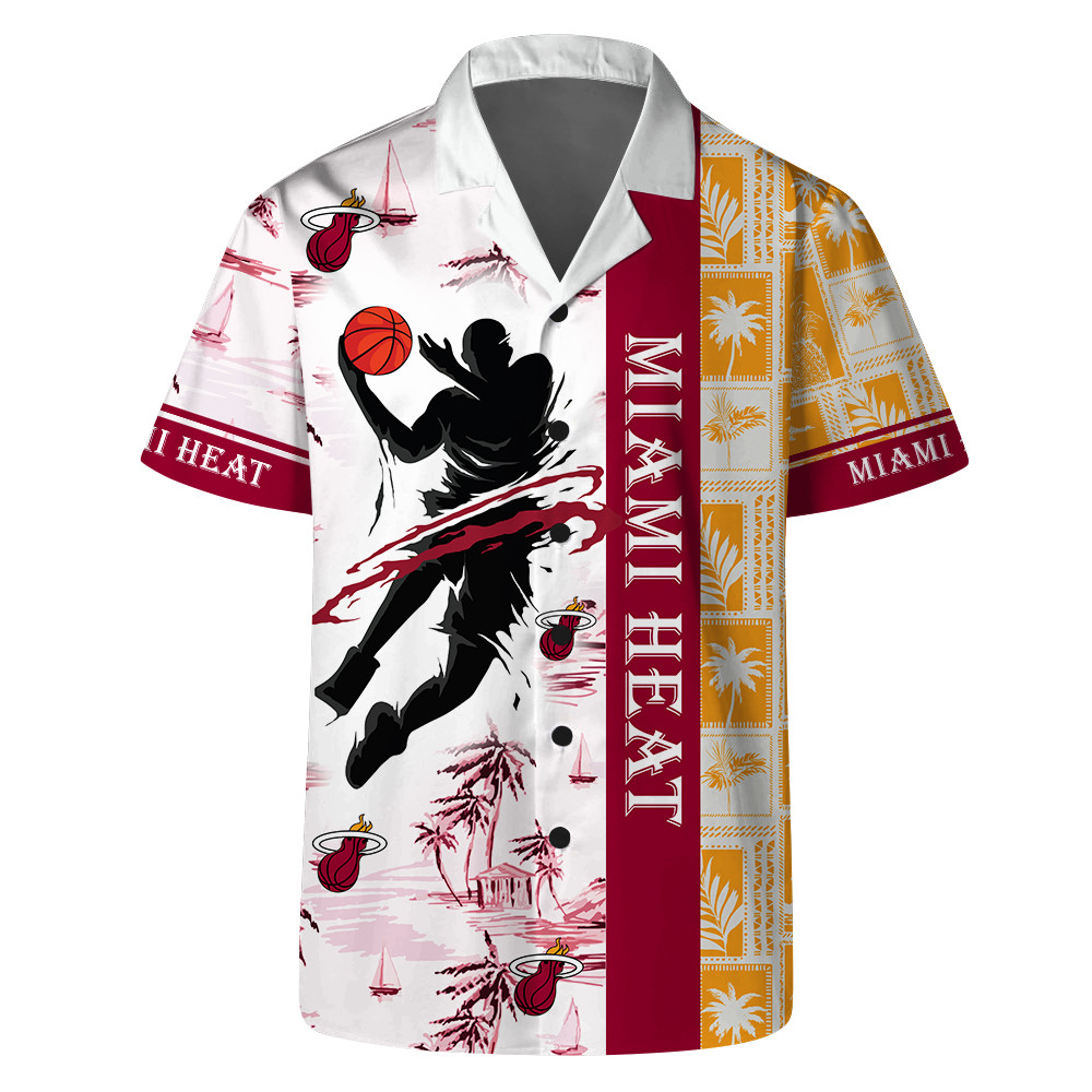 Miami Heat National Basketball Association AOP Hawaiian Shirt V3 NBA Pattern