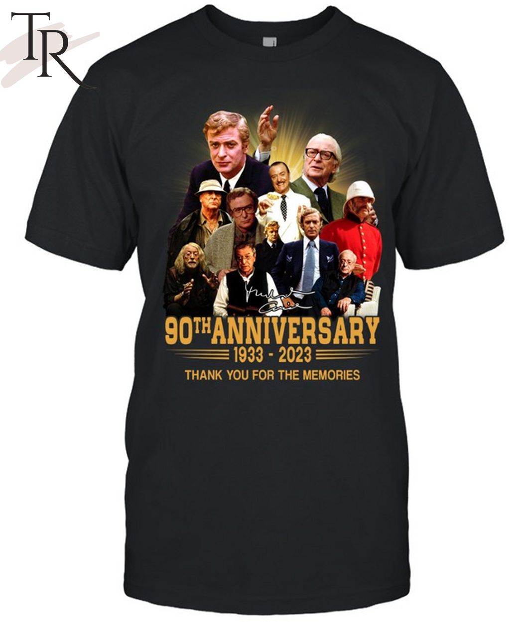 Michael Caine 90th Anniversary 1933 - 2023 Thank You For The Memories T-Shirt