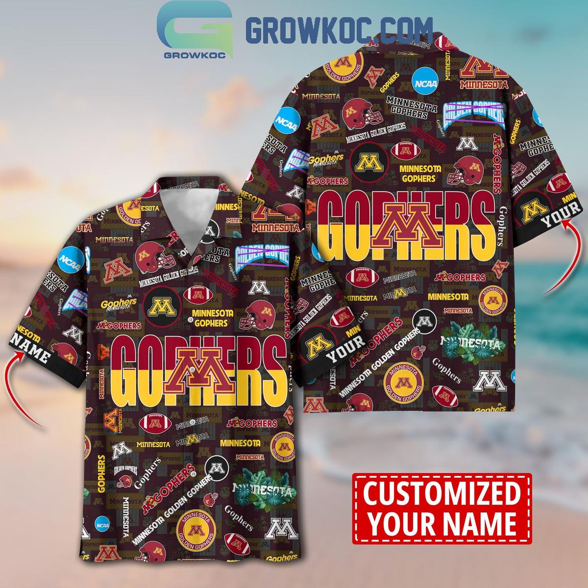 Minnesota Golden Gophers Solgan True Fan Spirit Personalized Hawaiian Shirts