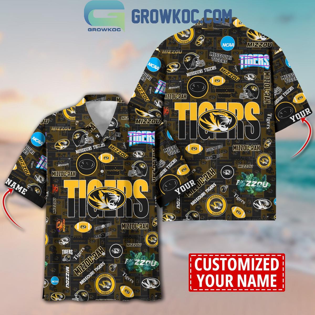 Missouri Tigers Solgan Mizzou Rah True Fan Spirit Personalized Hawaiian Shirts