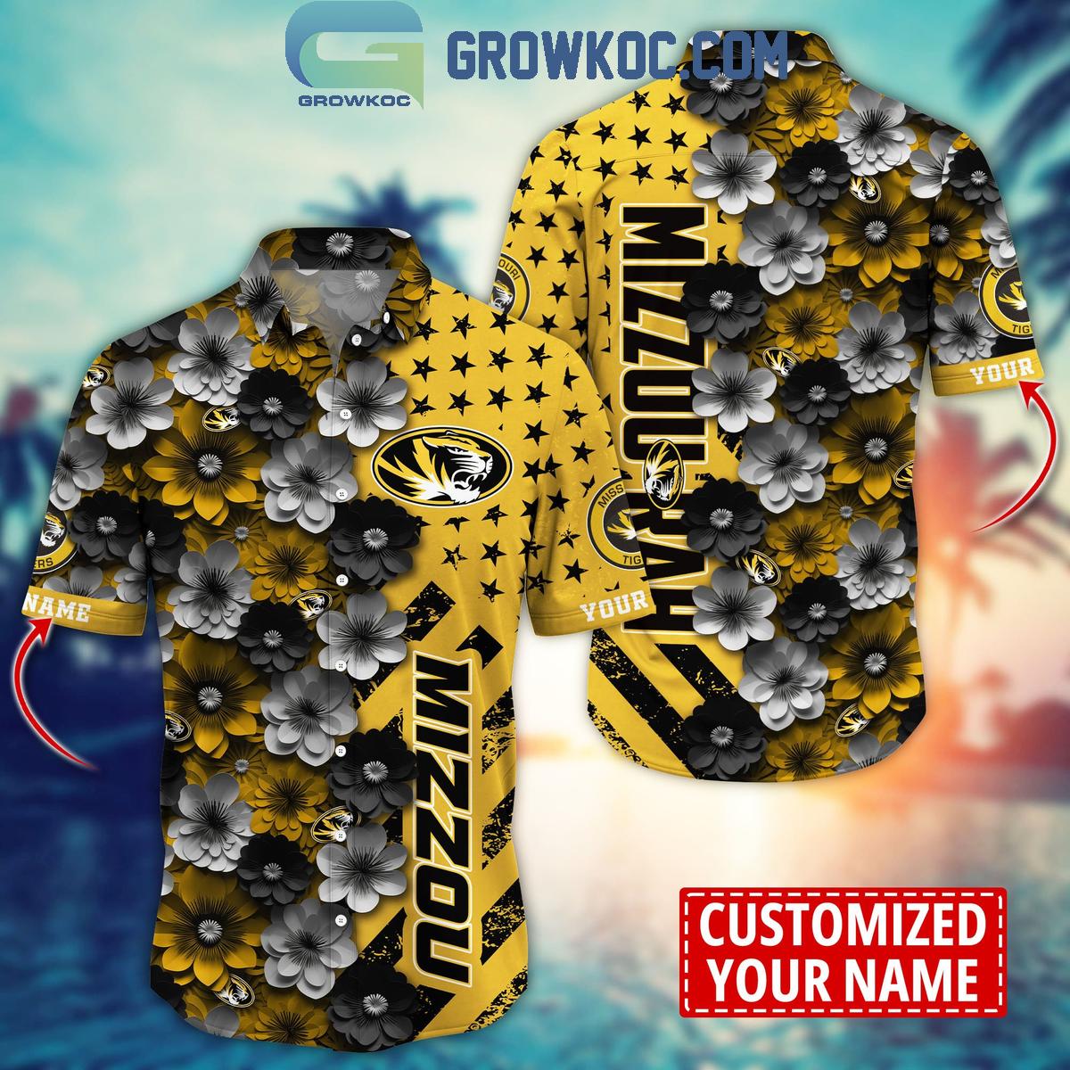 Missouri Tigers Summer Flower Love Fan Personalized Hawaiian Shirt