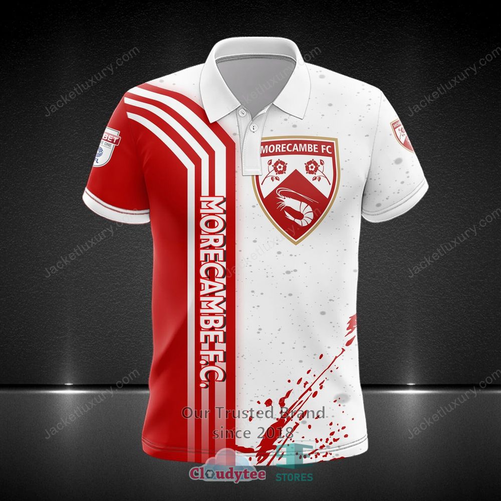 Morecambe F.C Red White 3D Shirt, Hoodie