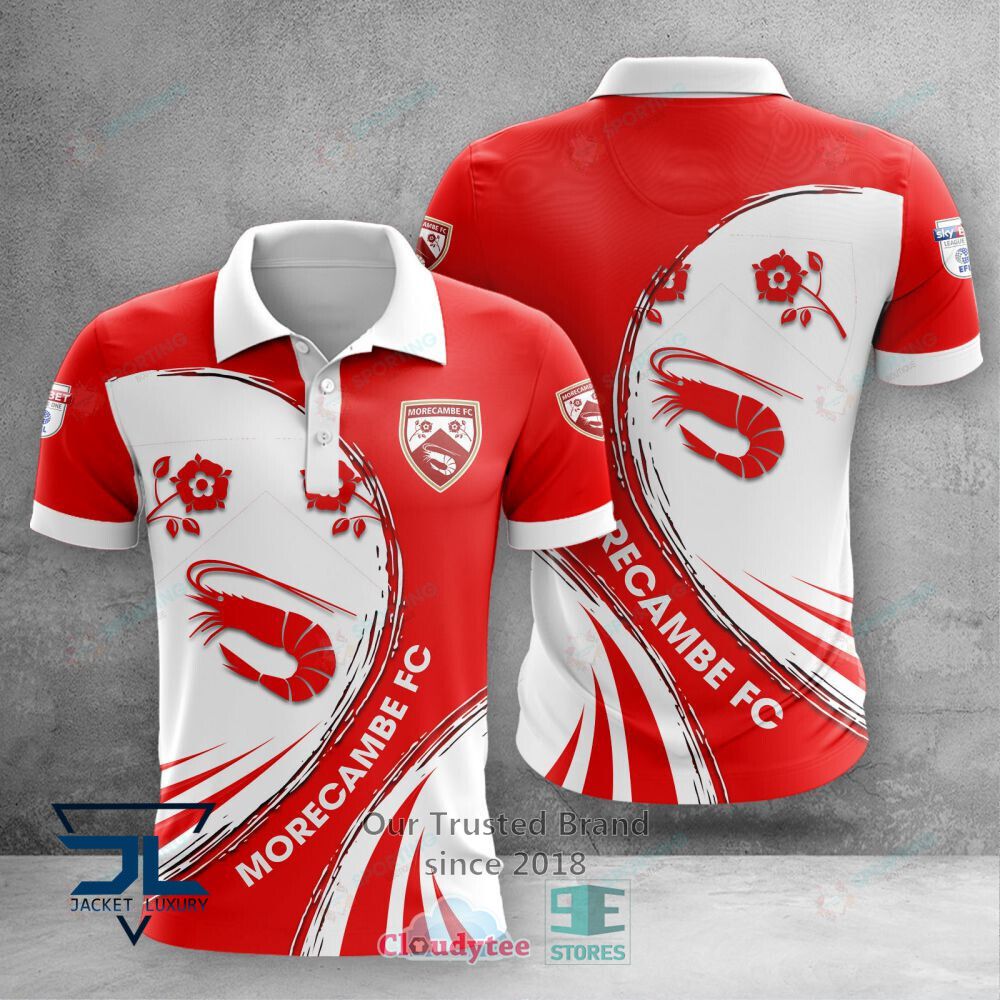 Morecambe F.C White Red 3D Shirt, Hoodie