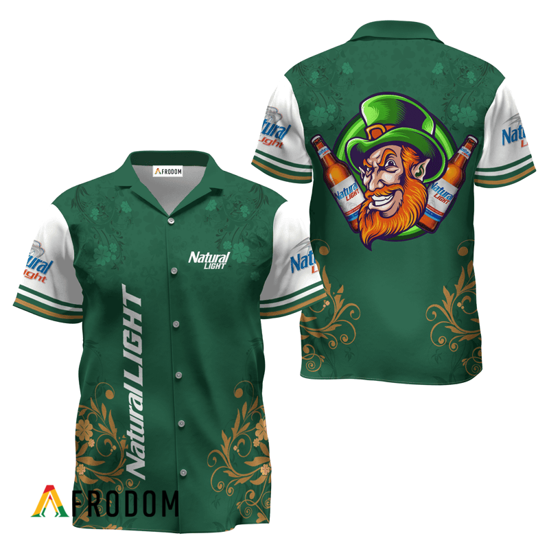 Natural Light St. Patrick's Day Leprechaun Hawaiian Shirt