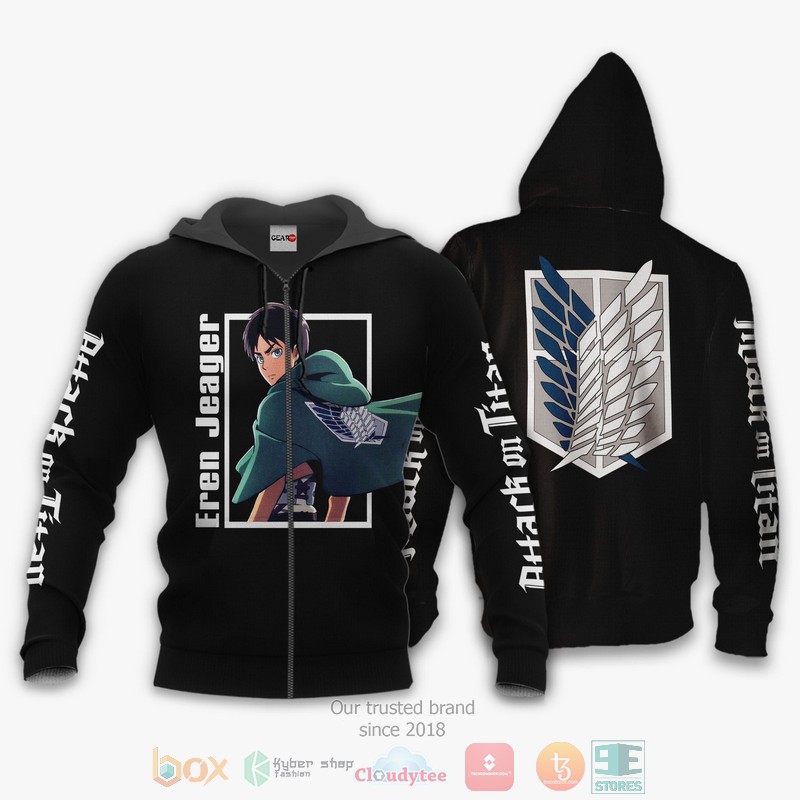 NEW Eren Jeager Attack On Titan Anime Full Printed 3D Sweater, Hoodie