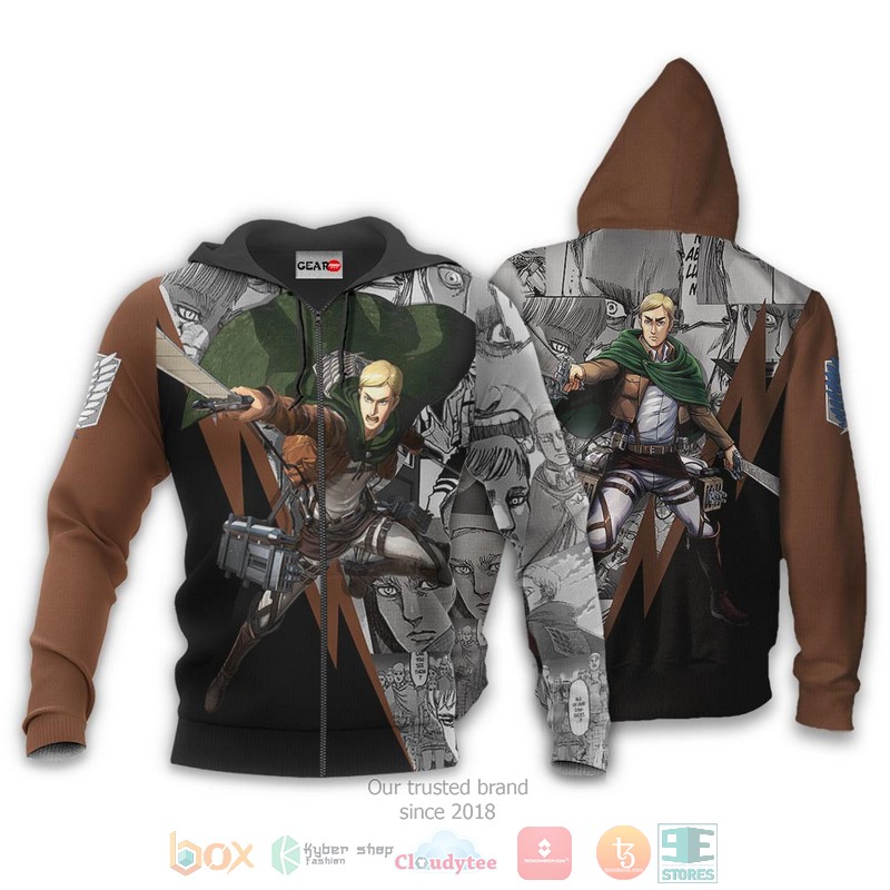 NEW Erwin Smith Attack On Titan Anime Manga Style Full Printed 3D Sweater, Hoodie