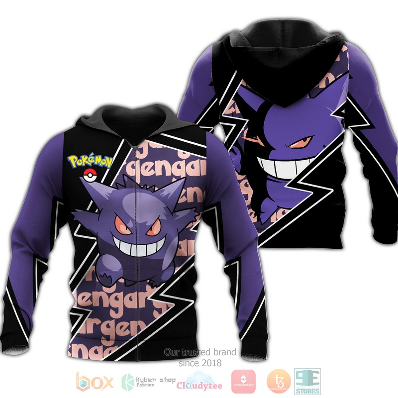 NEW Gengar Costume Pokemon Full Printed 3D Hoodie