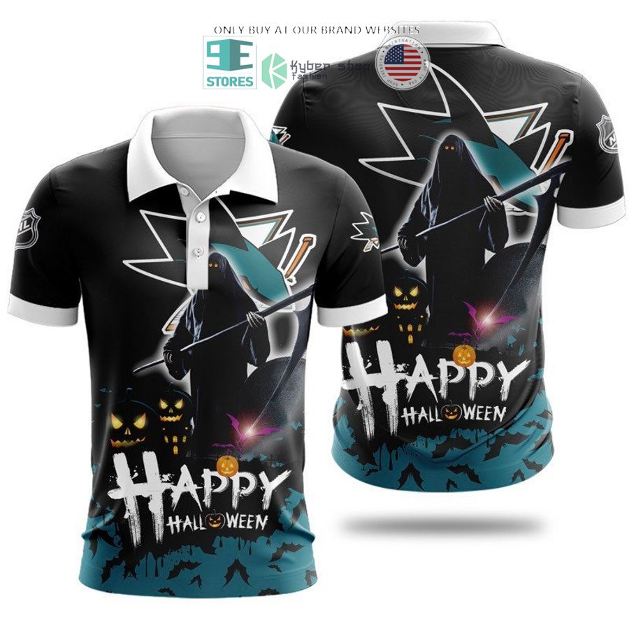NEW Happy Halloween Grim Reaper San Jose Sharks Hoodie