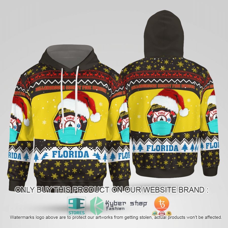 NEW Hillsborough County Fire Rescue Florida Christmas Hoodie