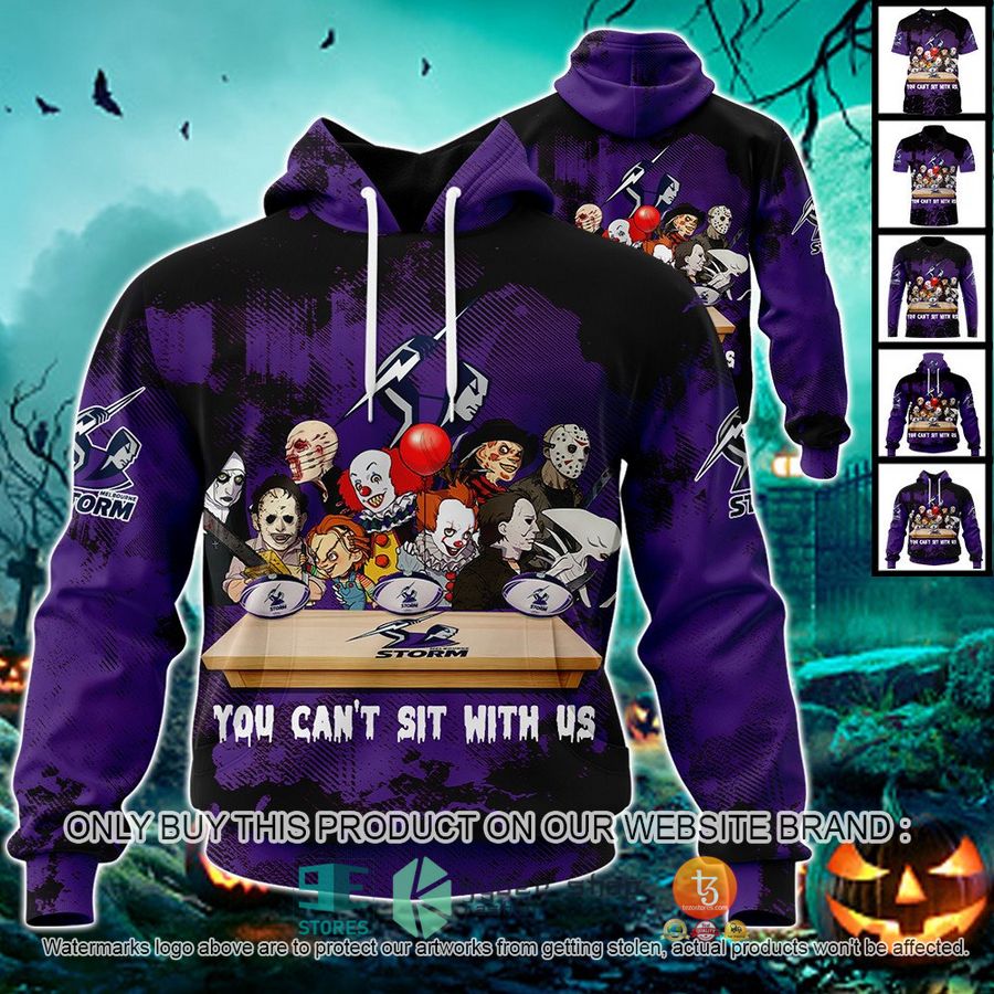 NEW Melbourne Storm You Can’t Sit With Us Horror Movies Characters Hoodie, Shirt