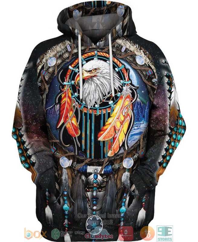 NEW Native Eagle Dreamcatcher All Over Printed 3D Hoodie