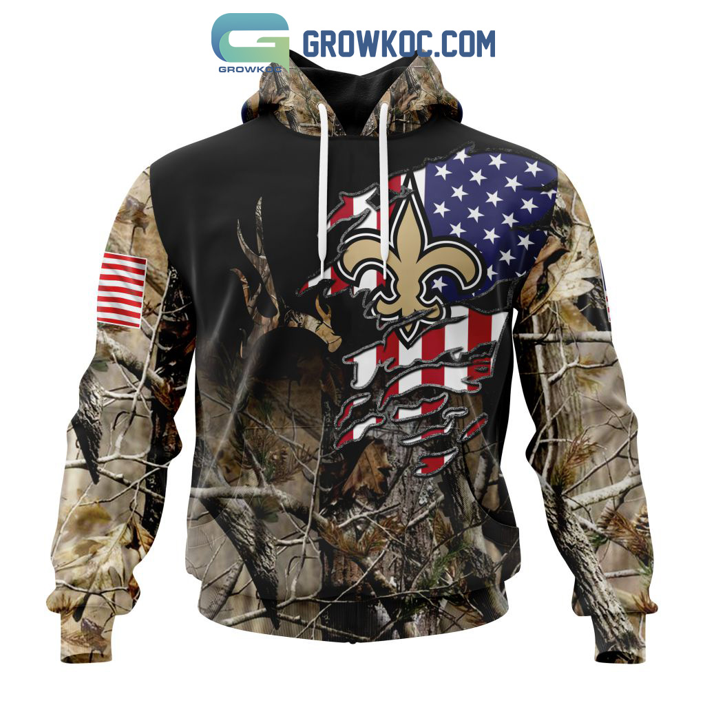 New Orleans Saints NFL Special Camo Realtree Hunting Personalized Hoodie T Shirt