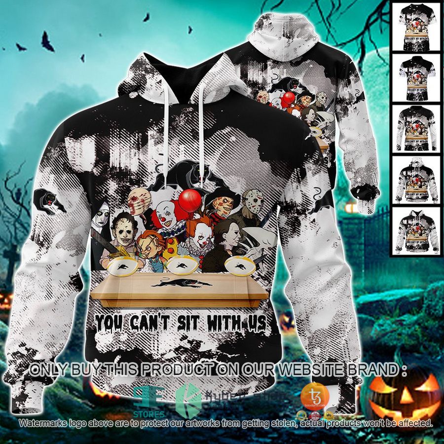 NEW Penrith Panthers You Can’t Sit With Us Horror Movies Characters Hoodie, Shirt