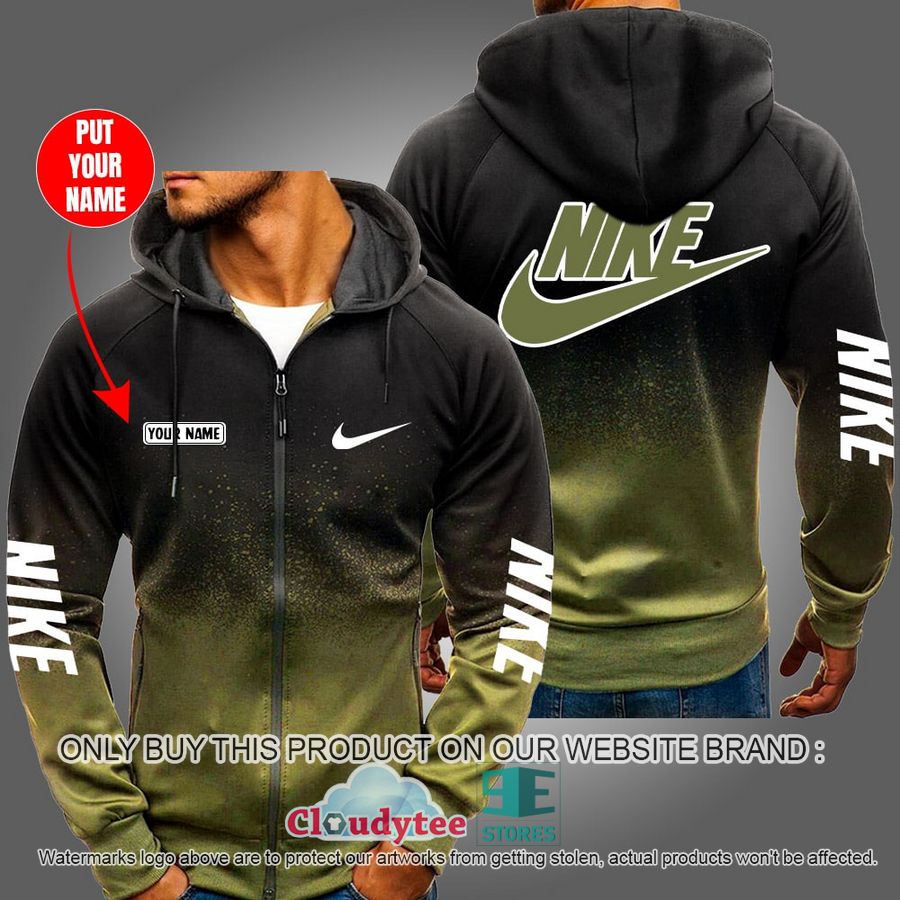 NEW Personlized Nike logo Zip Hoodie