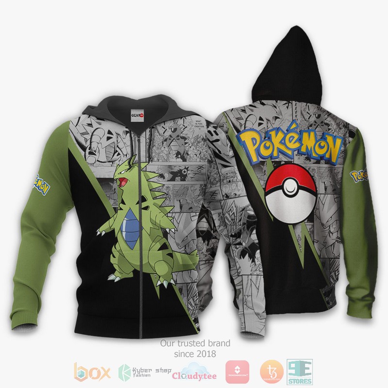 NEW Tyranitar Anime Pokemon Mix Manga Full Printed 3D Sweater, Hoodie