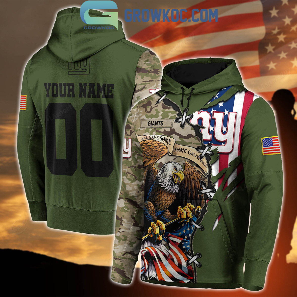 New York Giants Veteran Proud Of America Personalized Hoodie Shirts