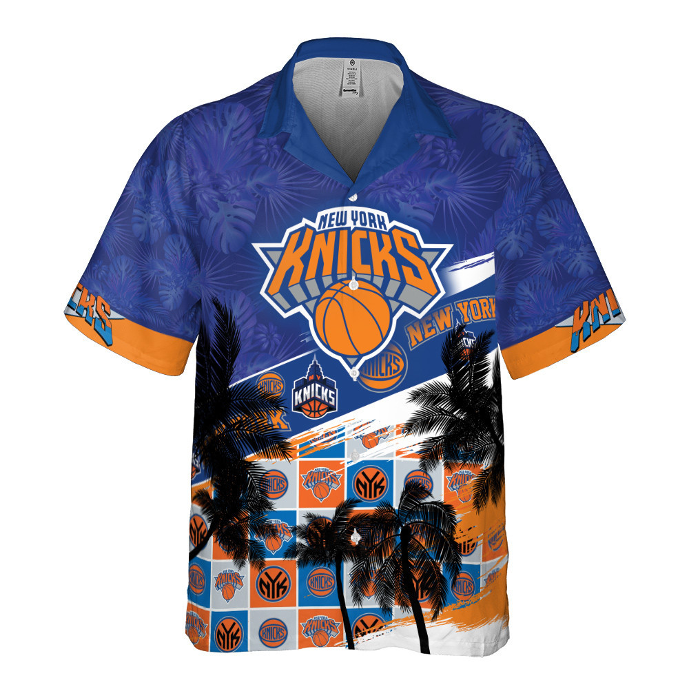 New York Knicks Hibiscus Flower And Summer Pattern Print Hawaiian Shirt