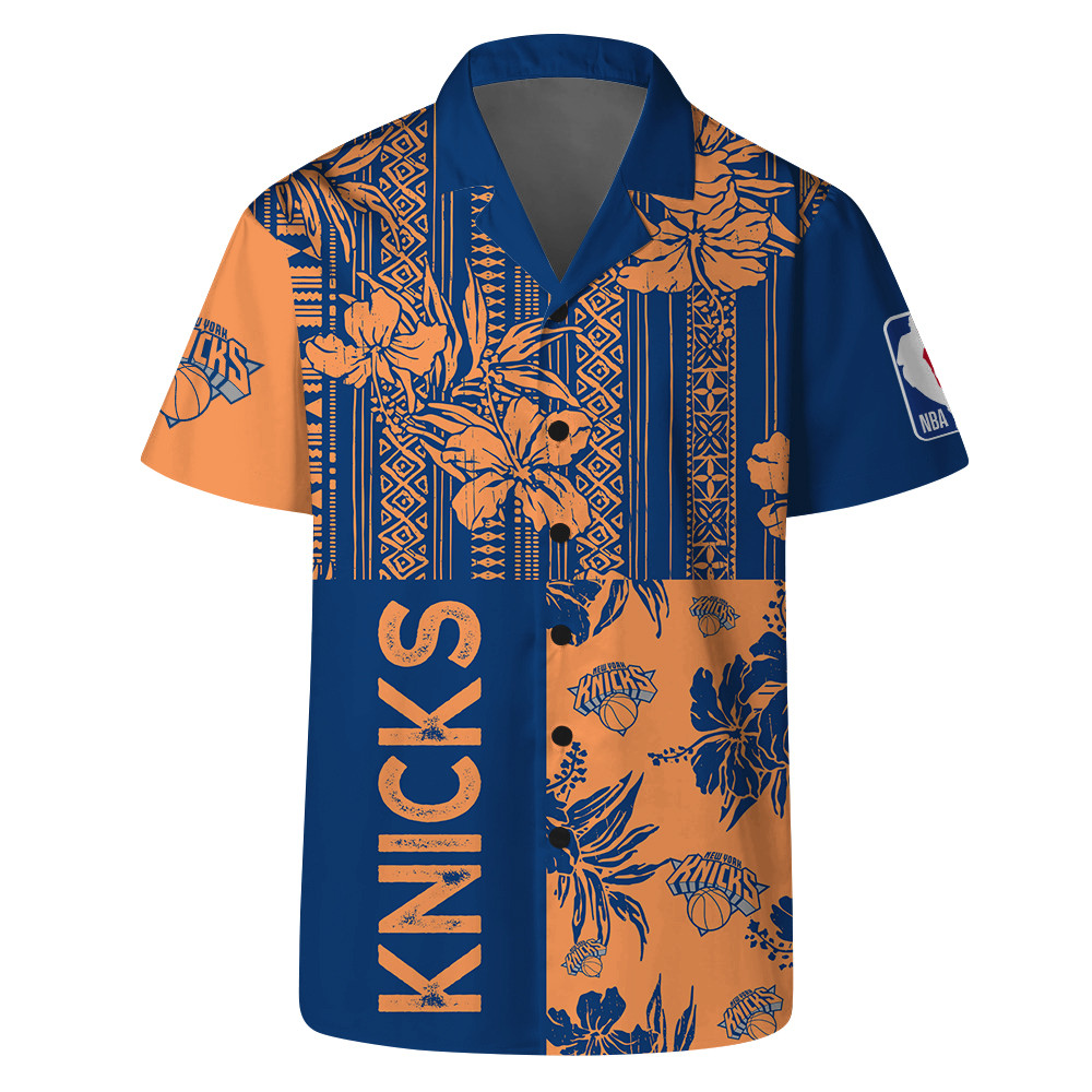 New York Knicks National Basketball Association Hawaiian Set Floral V5 NBA Pattern