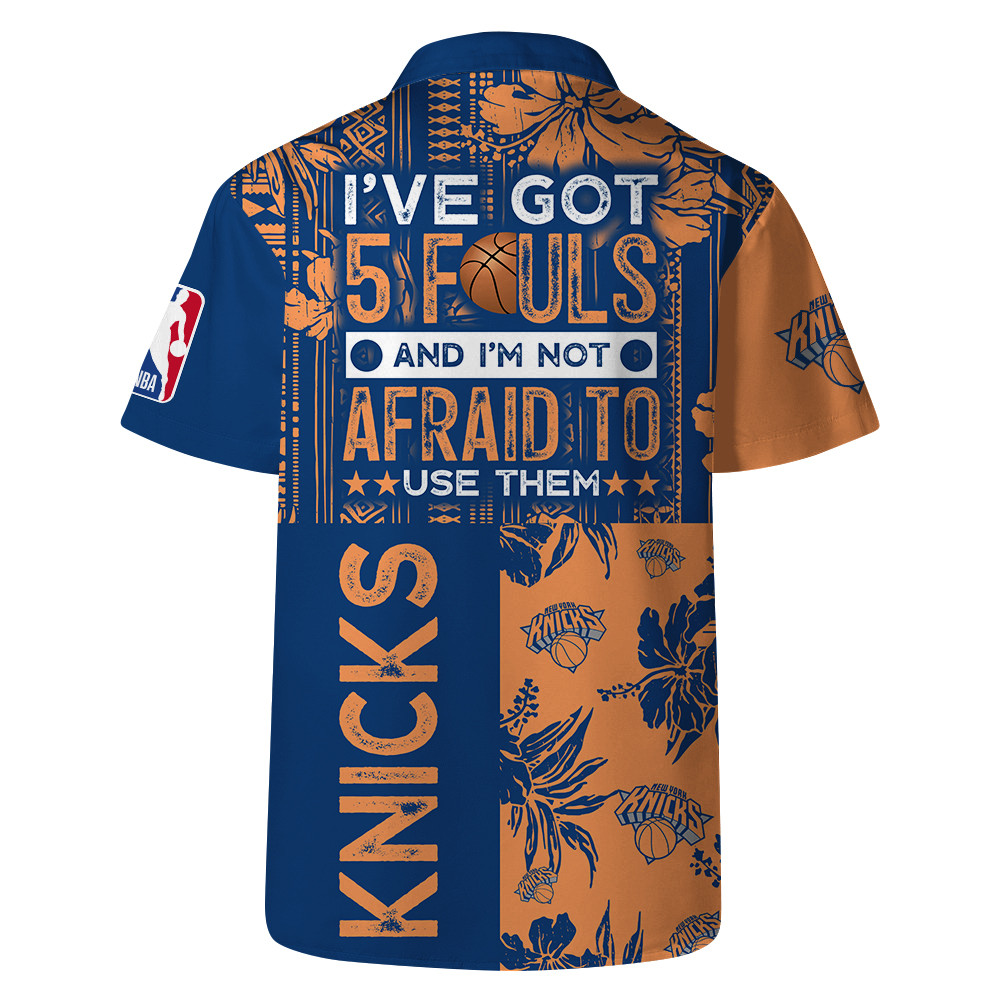 New York Knicks National Basketball Association Hawaiian Set Floral V5 NBA Pattern
