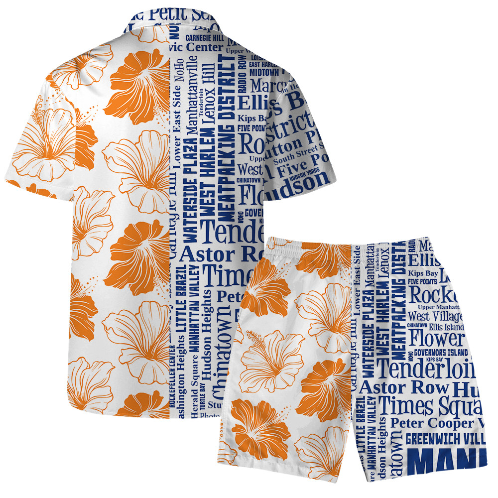 New York Knicks National Basketball Association Hawaiian Set Floral V7 NBA Pattern