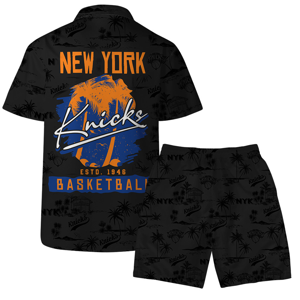 New York Knicks - NBA Basketball Team Logo Beach Vibes Hawaiian Set