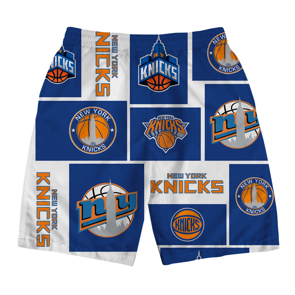 New York Knicks - NBA Team Logo Pattern Basketball Hawaiian Set
