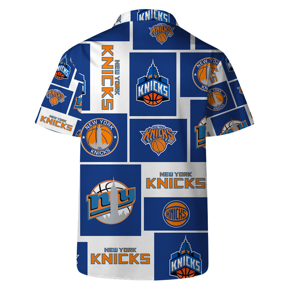 New York Knicks - NBA Team Logo Pattern Basketball Hawaiian Set