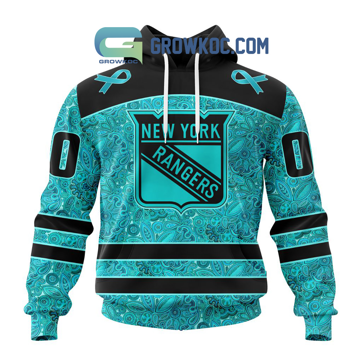 New York Rangers Fight Ovarian Cancer Personalized Hoodie Shirts