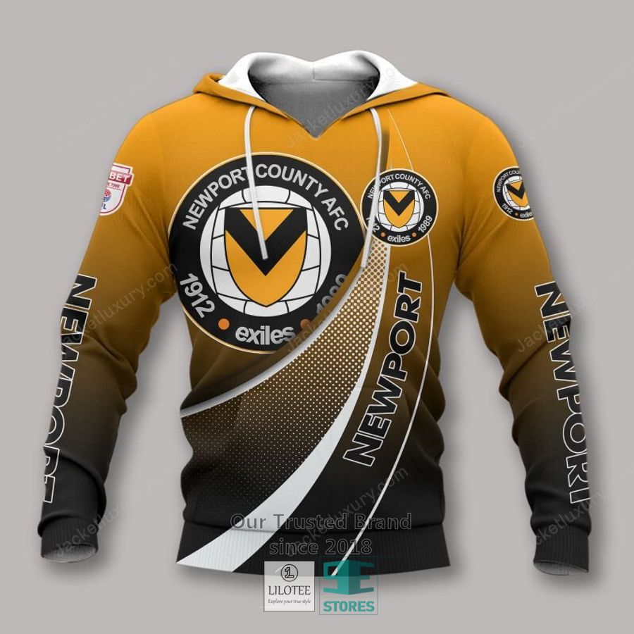 Newport County Dark yellow Polo Shirt, hoodie